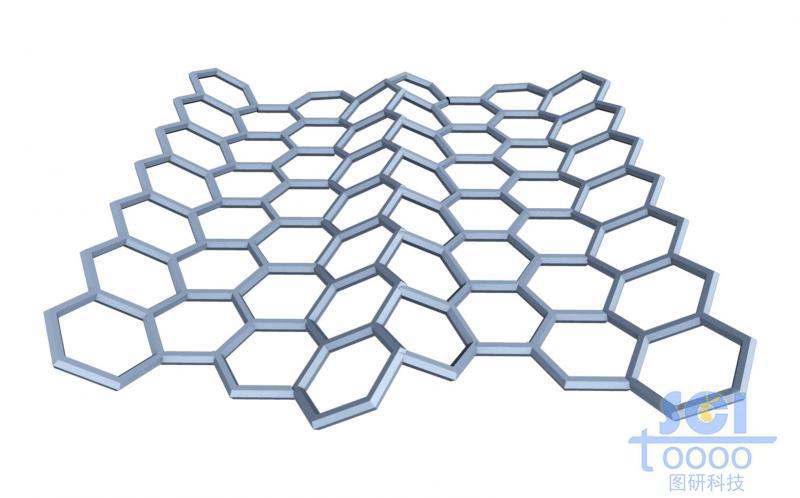 帶折疊起伏的石墨烯片